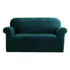 NNEDSZ Velvet Sofa Cover Plush Couch Cover Lounge Slipcover 2 Seater Agate Green