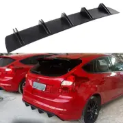 Glossy Black Rear Diffuser Fins Bumper Lip Splitter Spoiler For Ford Focus ST RS