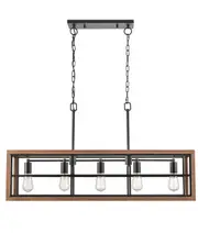 Banquet Retro Rectangular Pendant Light Bronze