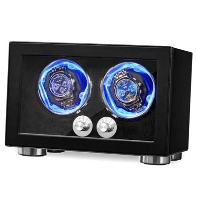 Watch Winder for Automatic Watches Double Watch Rotator with LED and 4
