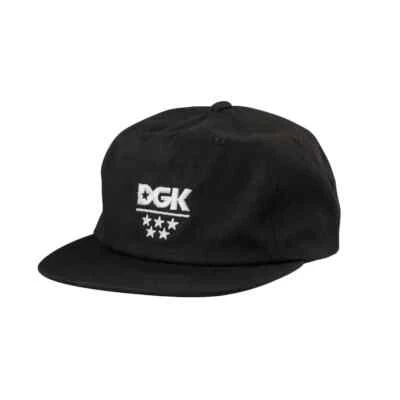 DGK Dirty Ghetto Kids "All Star" Stapback Hat (Black) Unstructured Cap