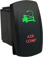12V 20A / 24V 10A ON-Off Rocker Switch AIR COMP 6C10GR Universal fits Toyota Nissan Holden Mitsubishi Ford Amarok etc. Dual LED in Green red