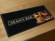 Personalised with your name Whiskey Gold label Bar runner Pubs & Clubs