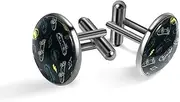 [Generic] Men's Cufflinks, Skateboard Helmet and Lightning Cuff Links for Men, Classic Cufflinks Black for Suit Shirt Wedding Business Birthday Jewelry Gift