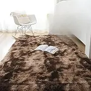 Soft Pink Rugs Shaggy Fluffy Living Room Plush Carpets for Children Bedroom Bed Floor Foot Mats Nursery Kids Play Rugs,ZR,Coffee,200x120cm 6.5x3.9ft
