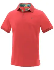 SPONGEBOB Squarepants Mens Polo Shirt Collar Hawaiian - Red