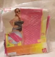 Play Day Inflatable Neon Comfort Mat Pink Ages 14+ Includes Repair Patch 5ft 9in