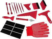 HAPINARY 21PCS Window Tinting Tool Set Auto Tint Film Squeegee Cutter Kit Professional Vinyl Accessories for Easy Installation Flat Curved Surfaces Red