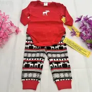 JumpOff Jo, Baby Red Pajamas Set Bodysuit & Pants size 9-12 Months