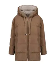 Max Mara The Cube Zip-Up Drawstring Reversible Jacket IT40,IT38 Brown