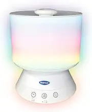 MedeScan Rainbow Mist Top-Fill Humidifier - Ultrasonic Cool Mist, Aromatherapy Diffuser, 7-Colour LED Night Light, Quiet Operation, Timer Settings, Easy Refill & Cleaning for Home & Bedroom