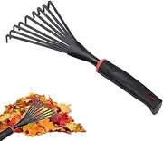 Garden Dethatcher Rake - Garden Tool Metal Hand Rake | Heavy Duty Dethatching Rake Tool for Spreading Mulch, Gardening, Loosening Soil Borato