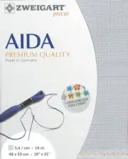 Precut Zweigart Stern-Aida 14 Count 3706/713 Steel-Grey