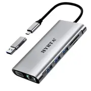 USB C Docking Station Dual Monitor,12 in 1 Displaylink USB 3.0 to USB C Dock ...