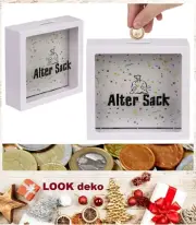 Wieder-1-Jahr-Schöner-Geburtstag Money Boxes White Frame 15x15x4, 5cm Piggy Bank