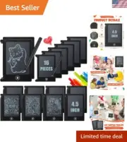 LCD Writing Tablet Set - 16 Colorful 4.5 Inch Mini Boards for Engaging Learning