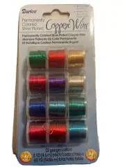 Darice Permanently Colored Silver Plated Copper Wire 22 gauge/calibre crafting