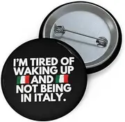 [Teegarb Letter Blanket] Funny Pinback Button Pin Badge Homeland Vacations Location Travel Tourism Novelty Patriotic Country Hometown Nation