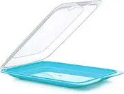 TATAY Cold Meat Containers for Fridge | Set of 3 Standard | Fridge Storage | Removable Lid, Stackable | Microwave, Freezer and Dishwasher Safe | BPA-Free, 17 x 3.2 x 25.2 cm, Colour Blue