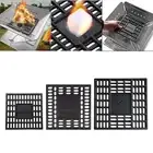 Square Grill Fire Pit Carbon Board Firepit Wood Burning Campfire for Garden