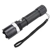 Long-rang Research Zoomable LED Flashlight Suit with 18650+Charger+Car Charger
