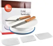 Cake Stand, Revolving Cake Turntable 11'' Rotating Cake Decorating Stand with 2