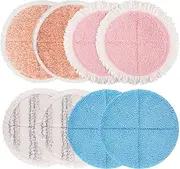 Electric Mop Replacement Pads, 7.28in Round, for Floor Cleaning (8 Pack)