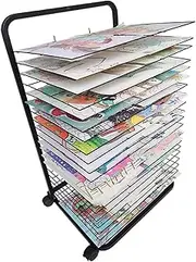 30 Tier Art Drying Rack Floor Easel Thousand-Sided Rack with Pulleys for Kindergarten Studio Watercolor Storage Rack Great for Schools and Art Clubs