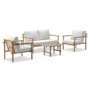 Elanora 2+1+1 Outdoor Lounge Setting with Coffee Table