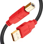 Printer Cable 25 Ft USB Printer Cable USB 2.0 Printer Scanner Cable USB Type a M