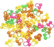 HONMEET 50Pcs Educational Finger Puppets with Eyeball Rings Random Styles for Playtime Novelty for Parties Games and Puppet Theater Activities