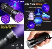 UV Ultraviolet Flashlight Blacklight 21 LED 395NM Torch Black Light bug Glow NEW