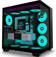 PC CASE ATX 9 PWM ARGB Fans Pre-Installed, Mid-Tower Gaming PC Case, Panoramic T