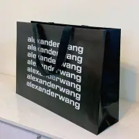 在飛比找Yahoo!奇摩拍賣優惠-全新 alexanderwang 姓名 黑白紙袋 手提袋 禮