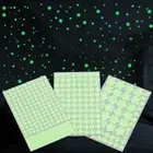 Decoration Stars Dots Glow In Dark Luminous Wall Stickers Fluorescent Decals