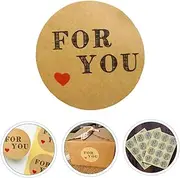 OHPHCALL 30 Sheets Adorable Heart Adhesive Labels of Creative Sealing Stickers for DIY Crafts Baking and Packaging Self Adhesive Easy to Use No Residue Left