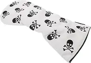 ADOCARN Golf Club Head Cover for Woods Driver Hybrids Unique Skull Embroidery Long Neck Mesh Waterproof Protection