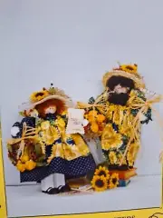 10" Doll Sunflower Sisters 512 Craft Sewing Pattern Wood N Yarn Country Rustic