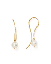 Bloomingdale's Fine Collection Cultured Freshwater Pearl Threader Earrings in 14K Yellow Gold