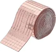 uxcell 2400 PCS Glass Mirrors Disco Ball Tiles Self-Adhesive Rose Gold Mirror Mosaic Tiles 5 x 5mm for Disco Ball, DIY Craft, KTV Decoration 1 Sheet