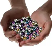 150pcs Rhinestonesfor Crafting Flatback gems Round DIY Decorative Nail Face and Apparel Accessories for Colorful Rhinestones Charms 3D Flatback Glass Rhinestones (8mm)