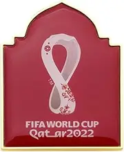 2022 FIFA World Cup Qatar Logo Lapel Pin - Own a Collectible Version of World Soccer's Biggest Prize, One Size, Zinc, zinc alloy