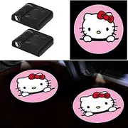FLYEEGO Car Door Projector Lights Cute Pink Cat Universal Car Door Shadow Lights Projector Welcome Courtesy Lights Gifts