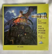 SEALED SunsOut Firepower by Den Beauvais 550 Piece Dragon Battle Jigsaw Puzzle