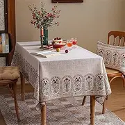 Tablecloth American-Style Cotton and Linen Fabric Coffee Table Cloth European-Style Dining Table Tablecloth Rectangle (Size : 140 * 240cm)