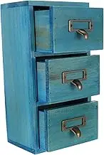 TEHAUX Box Wooden Storage Box Office Desk Drawer Organizer Tabletop Apothecary Cabinet Wood Desktop Organizers Rustic Wooden Chest Desk Accessories Desktop Container Cosmetic With Drawer
