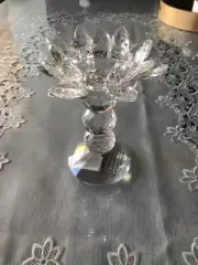 Crystal Lotus Flower Candle Holder- High Quality Crystal
