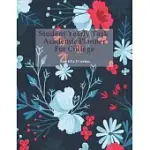 STUDENT YEARLY TASK ACADEMIC PLANNER FOR COLLEGE: PRETTY PLANNERS, CUTE NAVY BLUE & RED FLORAL DAILY WEEKLY MONTHLY TO YEARLY 2020-2021 PLANNER ORGANI