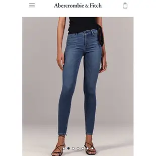 全新a&f Abercrombie & Fitch Leggings韓女彈性高腰翹臀牛仔褲26