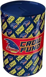 AFL Tin Money Box - Adelaide Crows - 21cm Tall x 10cm Wide
